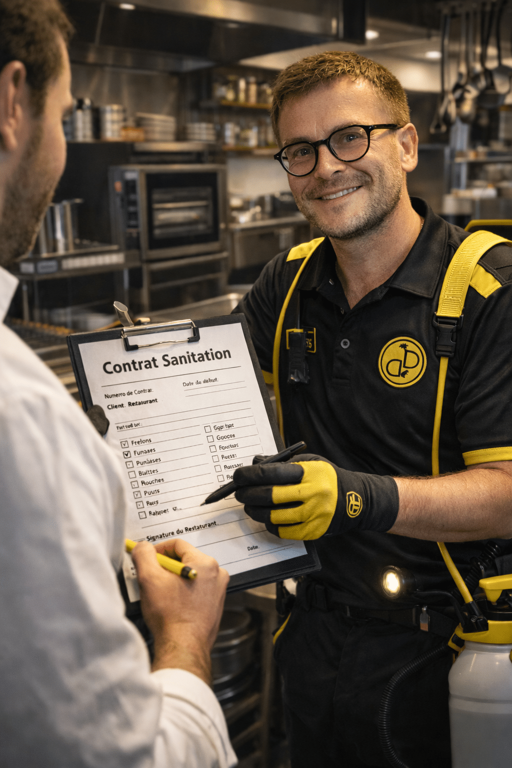 contrat sanitation par un professionnel